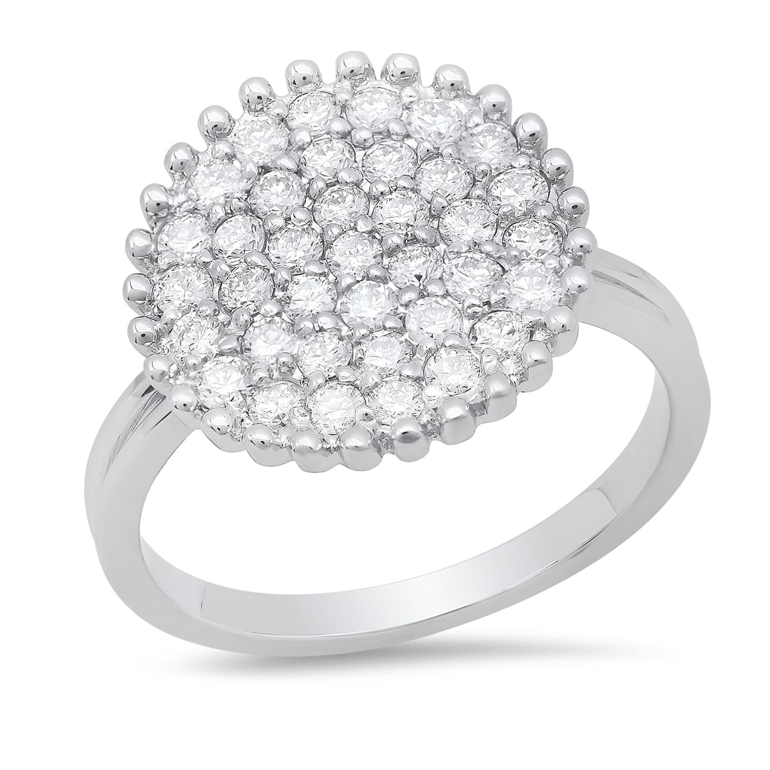 14K White Gold Setting with 1.38ct Diamond Ladies Ring: Retail: $7,875.00 ****** 14K White Gold Setting with 1.38ct Diamond Ladies Ring ****** Size: 7(we offer free resizing to winning bidders) / Metal: 14K White Gold / Total Item Weight: 3.5 Grams / Count