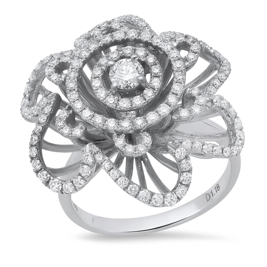 18K White Gold Setting with 1.18ct Diamonds Ladies Ring: Retail: $7,395.00 ****** 18K White Gold Setting with 1.18ct Diamonds Ladies Ring ****** Size: 6.75(we offer free resizing to winning bidders) / Metal: 18K White Gold / Total Item Weight: 8.0 Grams / C