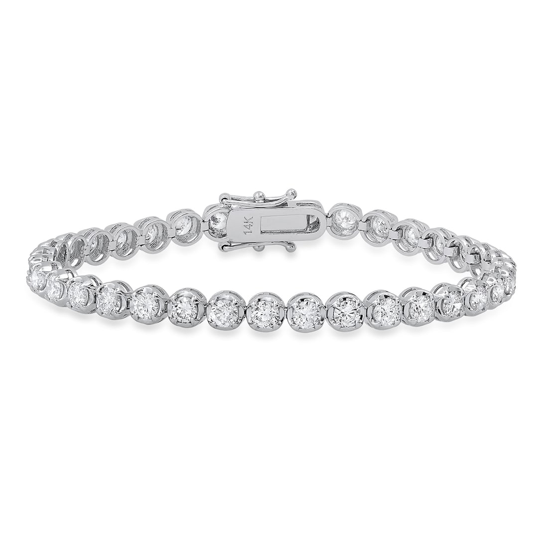 14K White Gold Setting with 6.52ct Diamond Ladies Bracelet: Retail: $18,350.00 ****** 14K White Gold Setting with 6.52ct Diamond Ladies Bracelet ****** Size: 7 / Metal: 14K White Gold / Total Item Weight: 11.67 Grams / Country Made: United States / / Main Ston