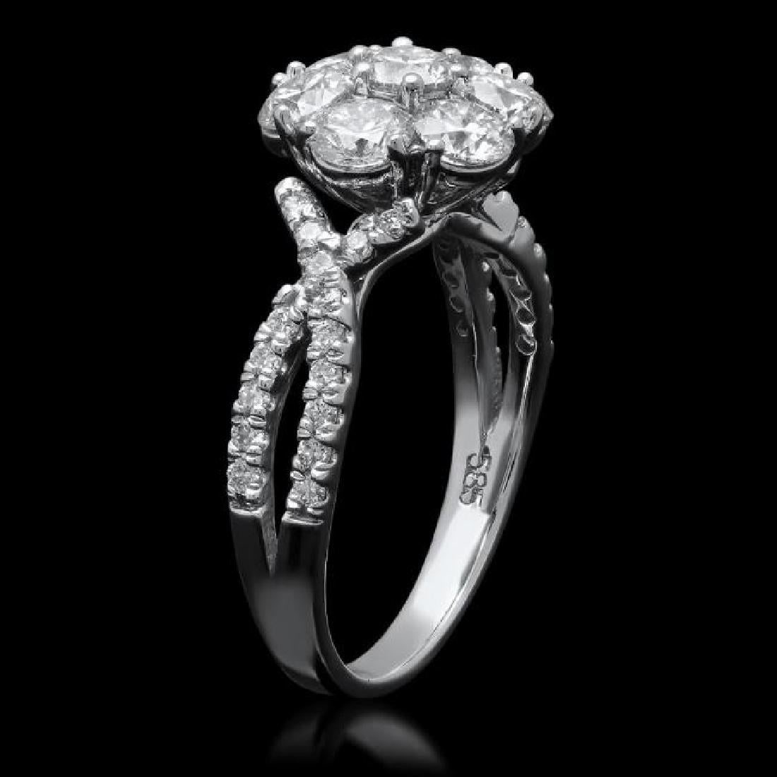 14K White Gold and 1.82ct Diamond Ring - 2