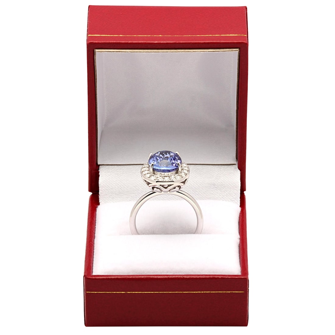 14k White Gold 5.03ct Tanzanite 0.42ct Diamond Ring - 3