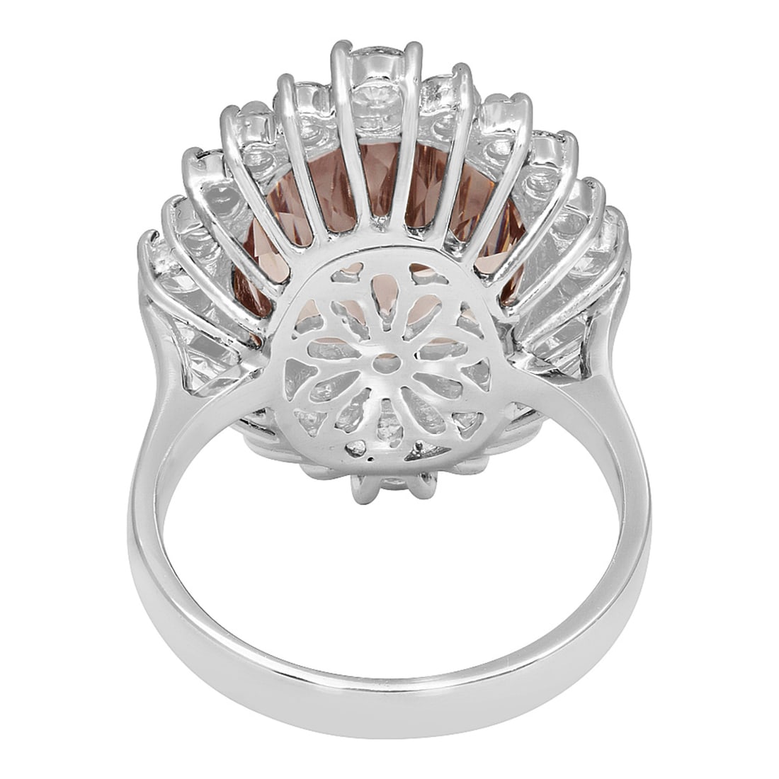 14k White Gold 9.20ct Kunzite 1.38ct Diamond Ring - 4