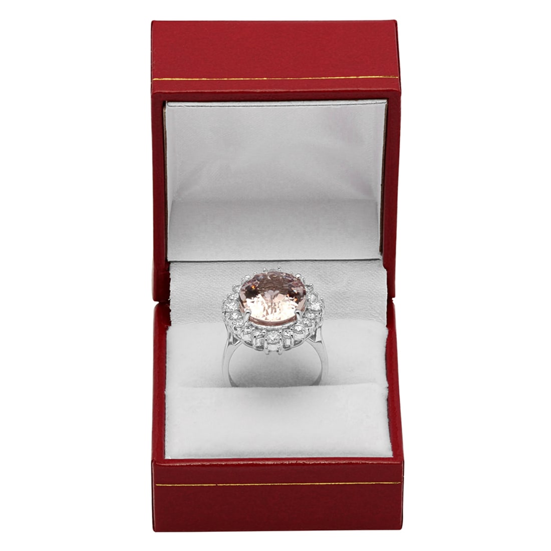 14k White Gold 9.20ct Kunzite 1.38ct Diamond Ring - 5
