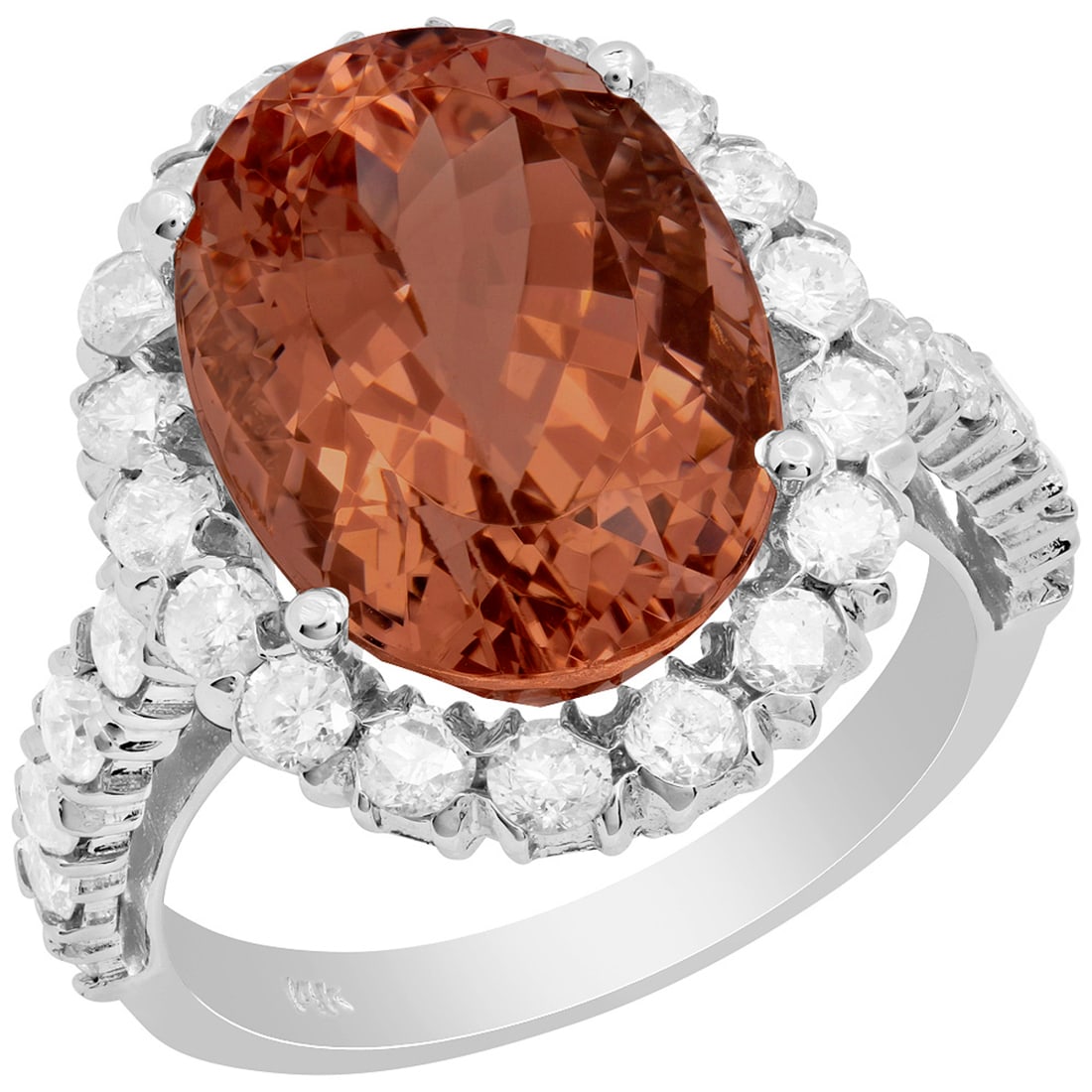 14k White Gold 9.09ct Morganite 1.51ct Diamond Ring: Retail: $7,725.00 ****** 14k White Gold 9.09ct Morganite 1.51ct Diamond Ring ****** Metal: 14K White Gold / Total Item Weight: 7.30 grams / Country Made: United States / / Main Stone: Morganite / Colo