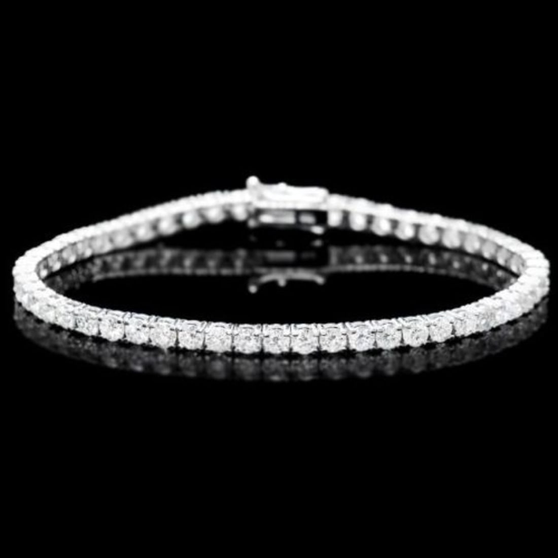 18K Gold 7.57ct Diamond Bracelet: Retail: $27,050.00 ****** 18K Gold 7.57ct Diamond Bracelet ****** Metal: 18K White Gold / Total Item Weight: 11.0 Grams / Country Made: United States / / Main Stone: Diamond / Carat Total Weight: 7.57