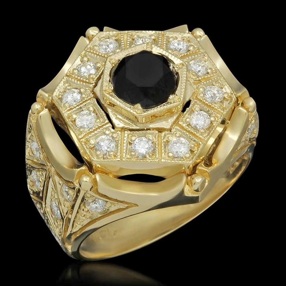 14K Yellow Gold 2.0ct Fancy Diamond and 1.32ct Diamond Ring: Retail: $13,230.00 ****** 14K Yellow Gold 2.0ct Fancy Diamond and 1.32ct Diamond Ring ****** Metal: 14K Yellow Gold / Total Item Weight: 10.8 Grams / Country Made: United States / / Main Stone: