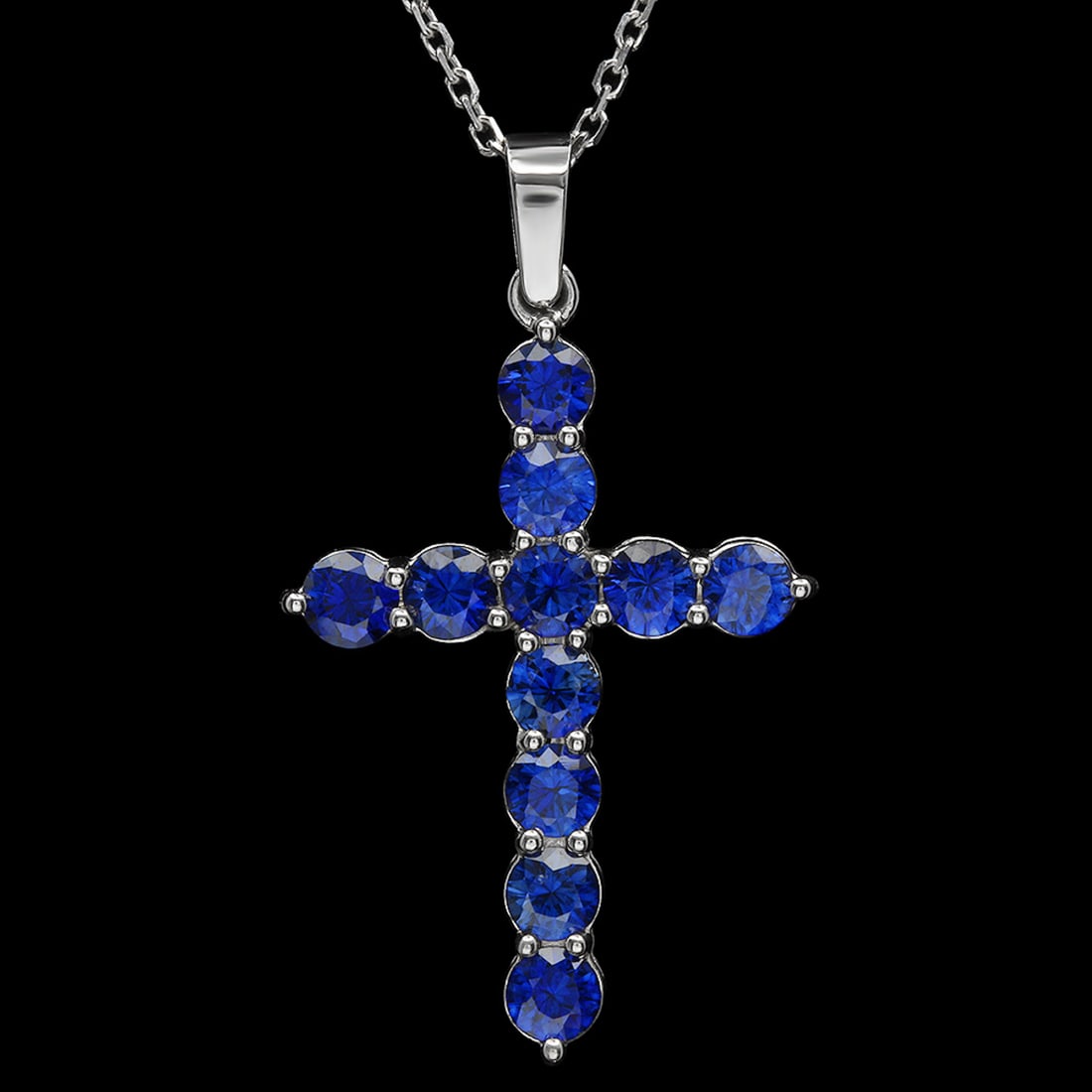 14K Gold 2.30ct Sapphire Pendant: Retail: $1,540.00 ****** 14K Gold 2.30ct Sapphire Pendant ****** Metal: 14K White Gold / Total Item Weight: 3.0 Grams / Country Made: United States / / Main Stone: Sapphire / Color: Blue / Carat Total