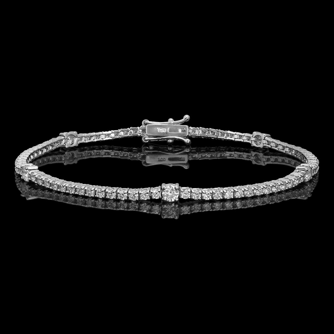 14k White Gold 3.12ct Diamond Bracelet