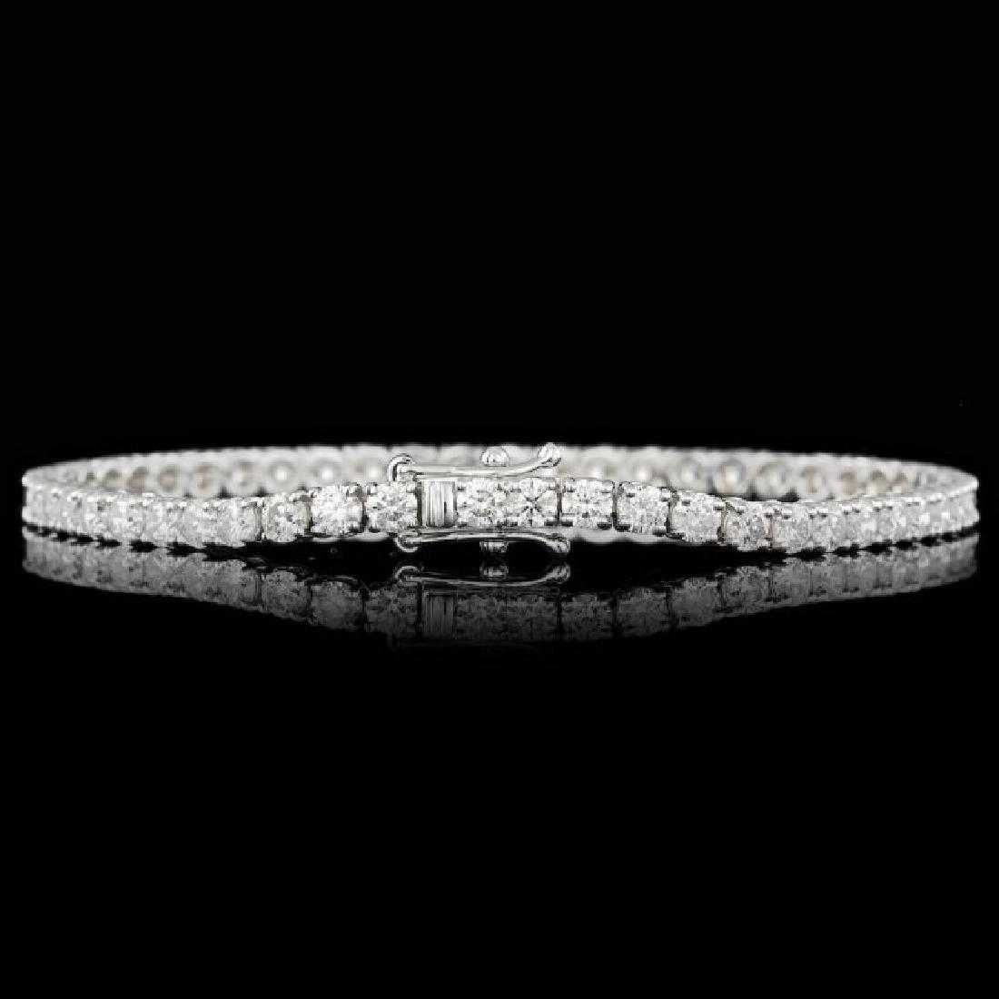 18K White Gold 6.00ct Diamond Bracelet: Retail: $33,500.00 ****** 18K White Gold 6.00ct Diamond Bracelet ****** Metal: 18K White Gold / Total Item Weight: 10.7 Grams / Country Made: United States / / Main Stone: Diamond / Carat Total Weight