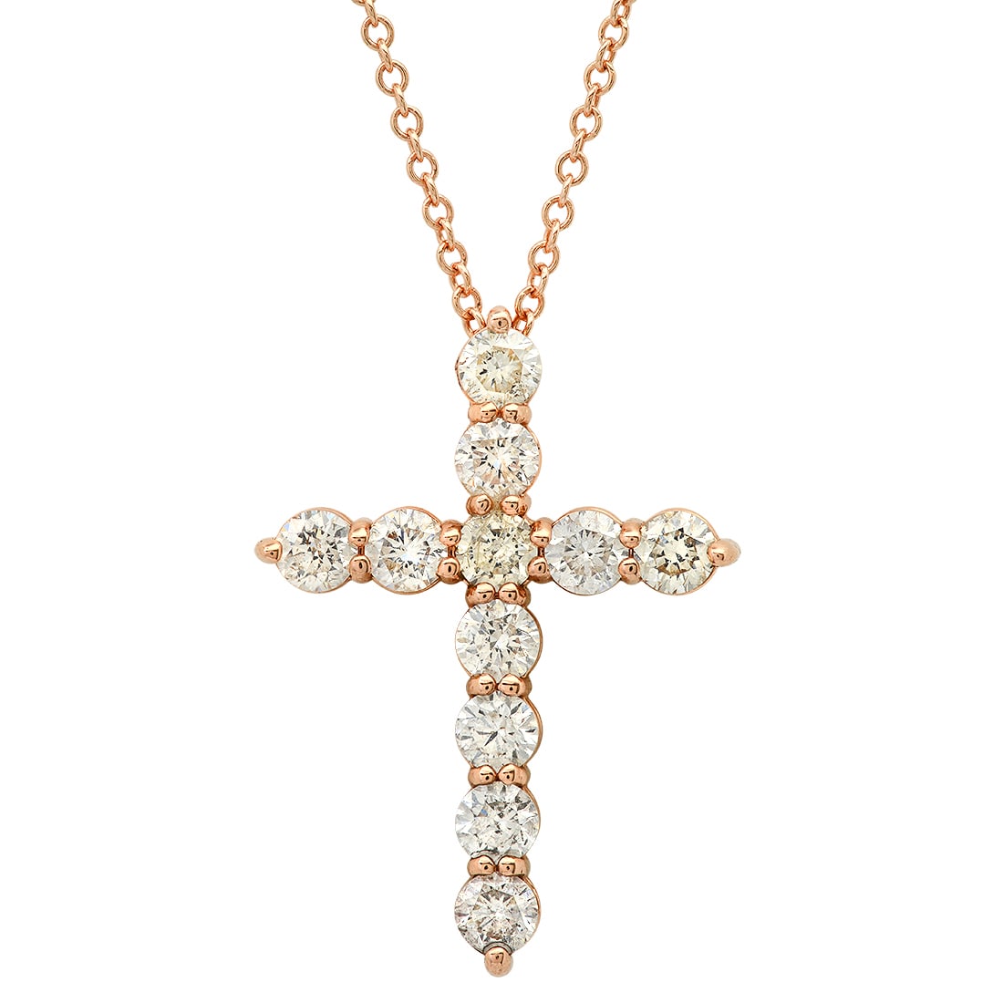 14K Rose Gold and 1.05ct Diamond Pendant: Retail: $3,320.00 ****** 14K Rose Gold and 1.05ct Diamond Pendant ****** Metal: 14K Rose Gold / Total Item Weight: 2.2 Grams / Country Made: United States / / Main Stone: Diamond / Carat Total Weight: