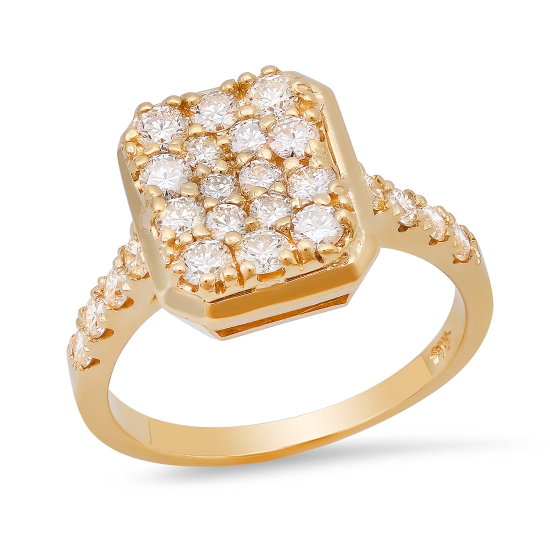14K Yellow Gold Setting with 1.27ct Diamond Ladies Ring: Retail: $8,735.00 ****** 14K Yellow Gold Setting with 1.27ct Diamond Ladies Ring ****** Size: 7(we offer free resizing to winning bidders) / Metal: 14K Yellow Gold / Total Item Weight: 3.7 Grams /