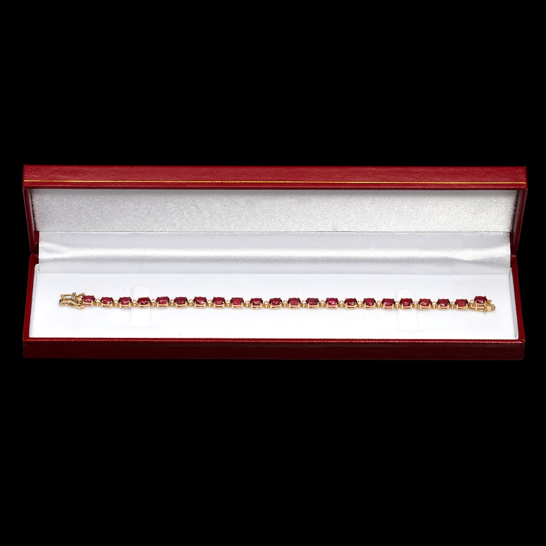 14k Yellow Gold 15.35ct Ruby 0.70ct Diamond Bracelet - 3