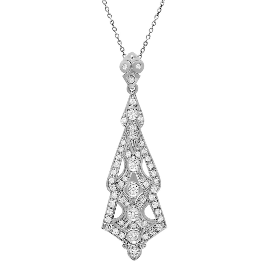 14k White Gold 2.56ct Diamond Pendant: Retail: $10,620.00 ****** 14k White Gold 2.56ct Diamond Pendant ****** Metal: 14K White Gold / Total Item Weight: 10.90 grams / Country Made: United States / / Main Stone: Diamond / Carat Total Weight