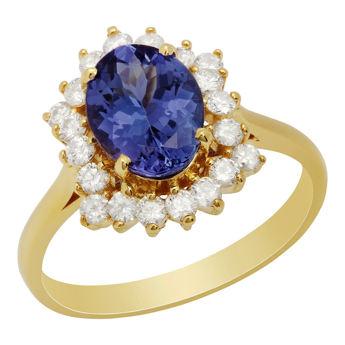 14k Yellow Gold 1.71ct Tanzanite 0.55ct Diamond Ring: Retail: $3,420.00 ****** 14k Yellow Gold 1.71ct Tanzanite 0.55ct Diamond Ring ****** Metal: 14K Yellow Gold / Total Item Weight: 3.40 grams / Country Made: United States / / Main Stone: Tanzanite /