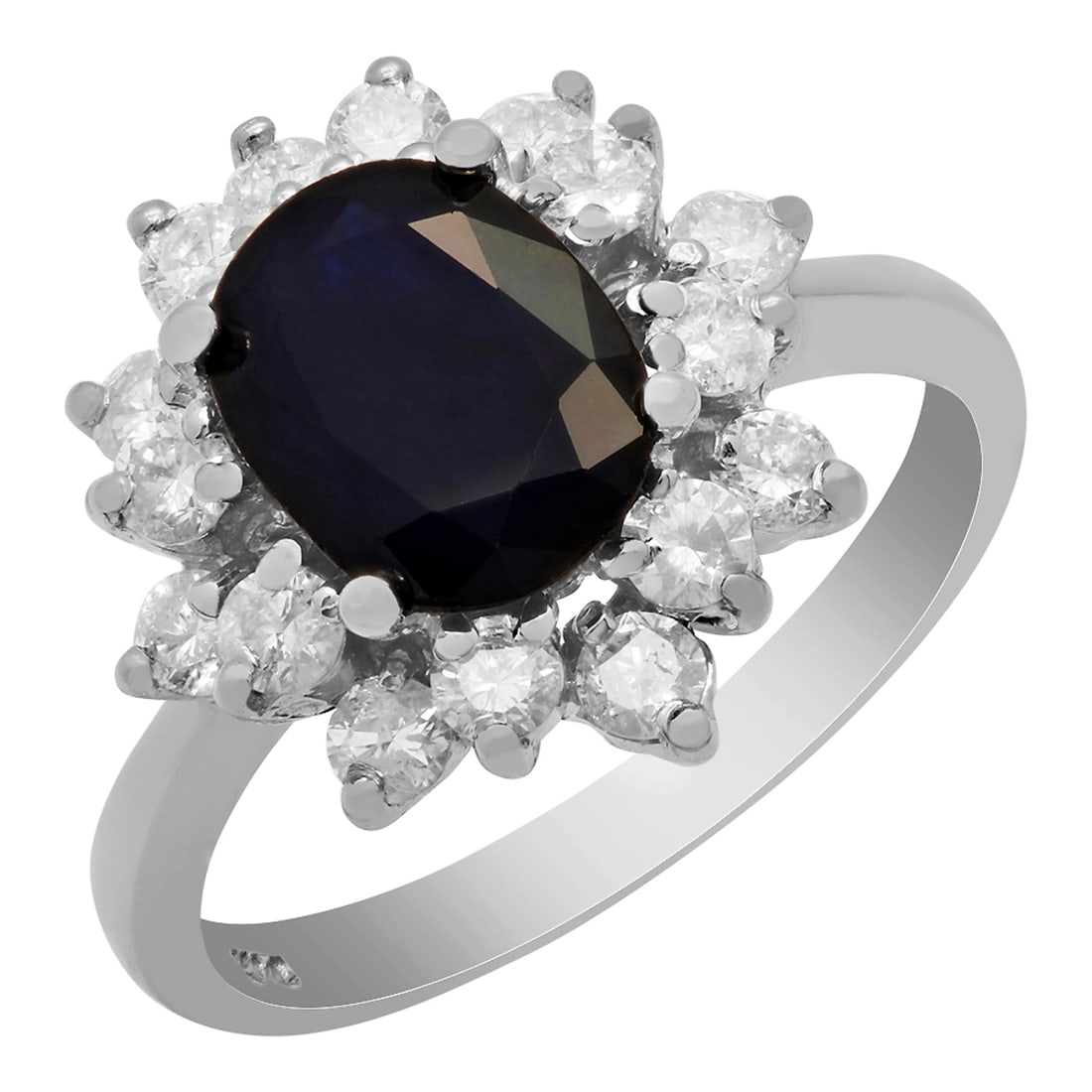 14k White Gold 1.81ct Sapphire 0.92ct Diamond Ring: Retail: $6,435.00 ****** 14k White Gold 1.81ct Sapphire 0.92ct Diamond Ring ****** Metal: 14K White Gold / Total Item Weight: 4.50 grams / Country Made: United States / / Main Stone: Sapphire / Color: