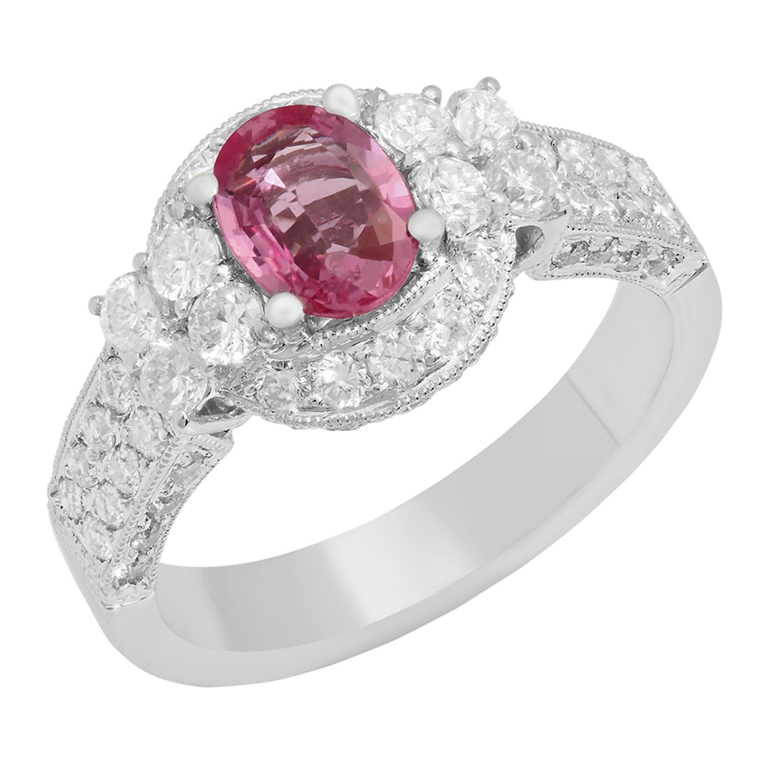 14k White Gold 1.00ct Sapphire 1.15ct Diamond Ring: Retail: $6,125.00 ****** 14k White Gold 1.00ct Sapphire 1.15ct Diamond Ring ****** Metal: 14K White Gold / Total Item Weight: 5.90 grams / Country Made: United States / / Main Stone: Sapphire /