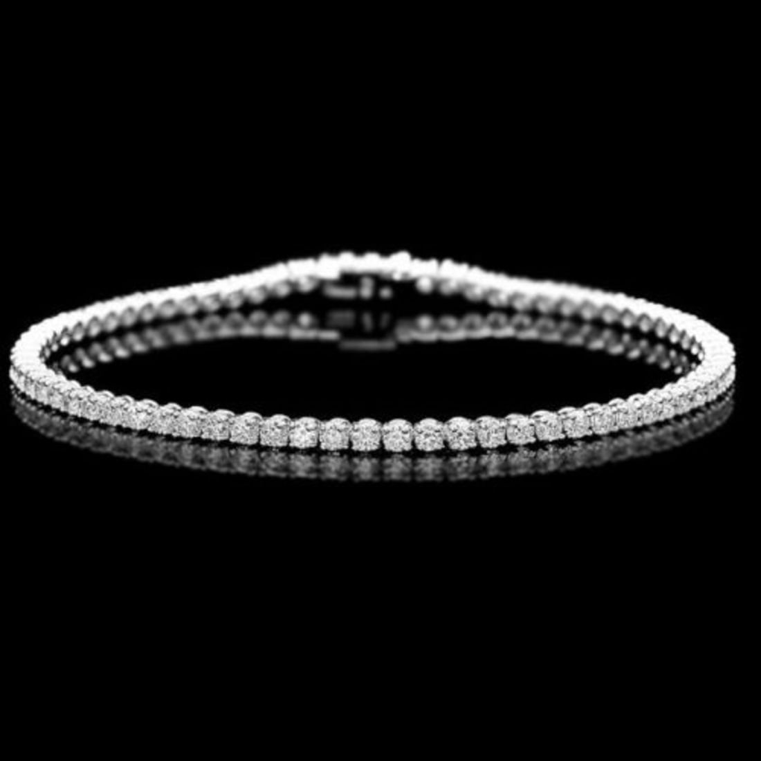 18K Gold 3.09ct Diamond Bracelet: Retail: $11,200.00 ****** 18K Gold 3.09ct Diamond Bracelet ****** Metal: 18K White Gold / Total Item Weight: 7.5 Grams / Country Made: United States / / Main Stone: Diamond / Carat Total Weight: 3.09 