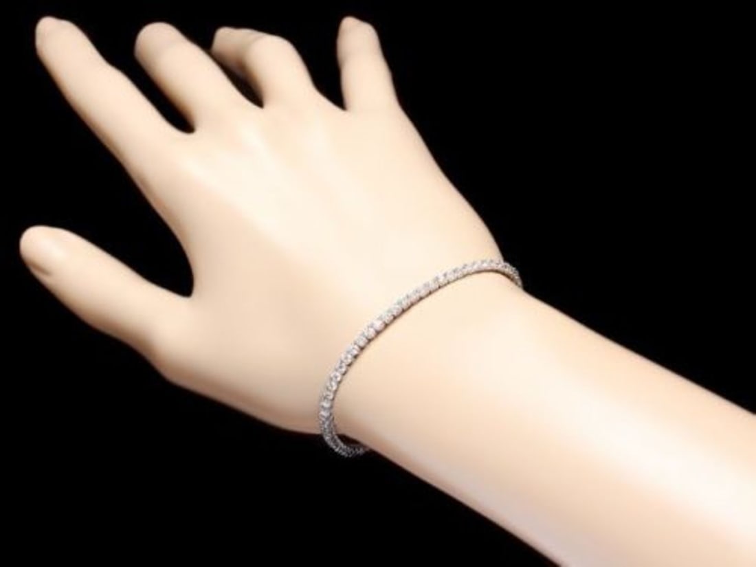 18K Gold 3.09ct Diamond Bracelet - 4