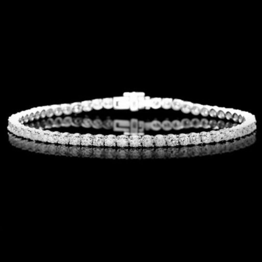 18K Gold 4.96ct Diamond Bracelet: Retail: $18,205.00 ****** 18K Gold 4.96ct Diamond Bracelet ****** Metal: 18K White Gold / Total Item Weight: 10.0 Grams / Country Made: United States / / Main Stone: Diamond / Carat Total Weight: