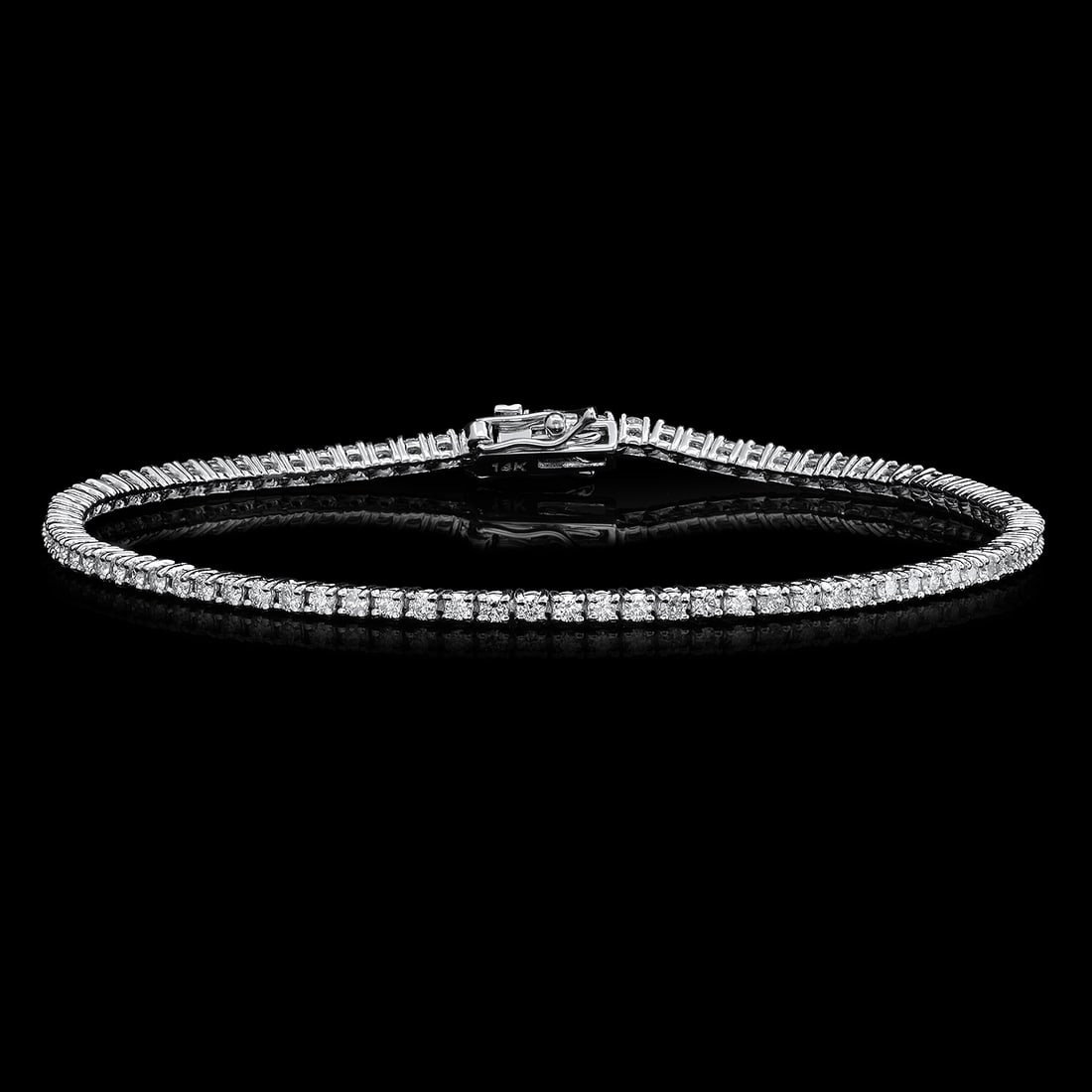 14K White Gold and 1.8ct Diamond Bracelet: Retail: $6,300.00 ****** 14K White Gold and 1.8ct Diamond Bracelet ****** Metal: 14K White Gold / Total Item Weight: 5.4 Grams / Country Made: United States / / Main Stone: Diamond / Carat Total