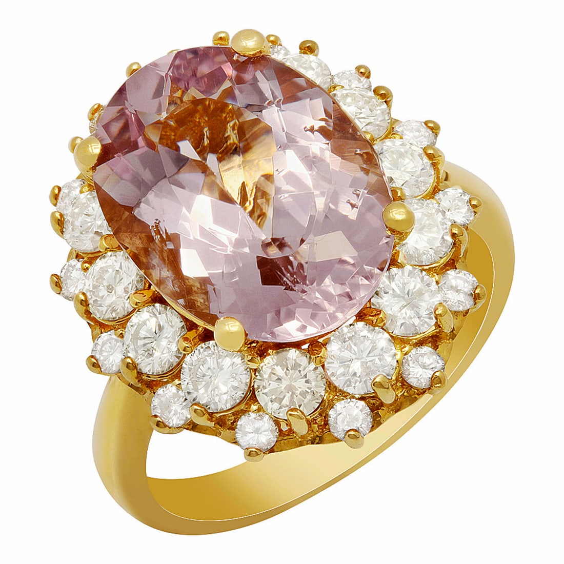 14k Yellow Gold 5.94ct Kunzite 1.72ct Diamond Ring: Retail: $9,935.00 ****** 14k Yellow Gold 5.94ct Kunzite 1.72ct Diamond Ring ****** Metal: 14K Yellow Gold / Total Item Weight: 7.50 grams / Country Made: United States / / Main Stone: Kunzite / Color: