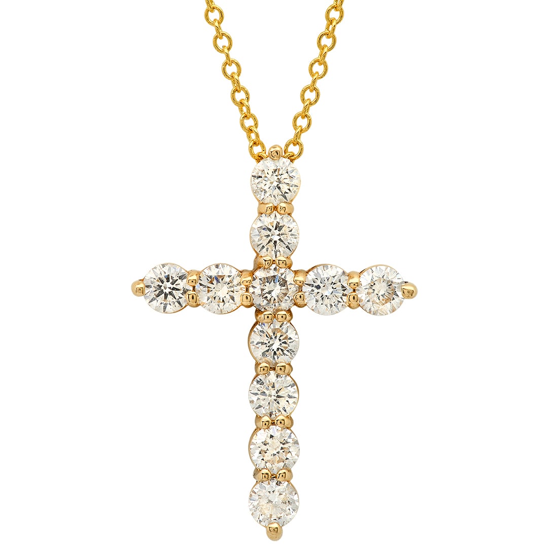 14K Yellow Gold and 1.05ct Diamond Pendant