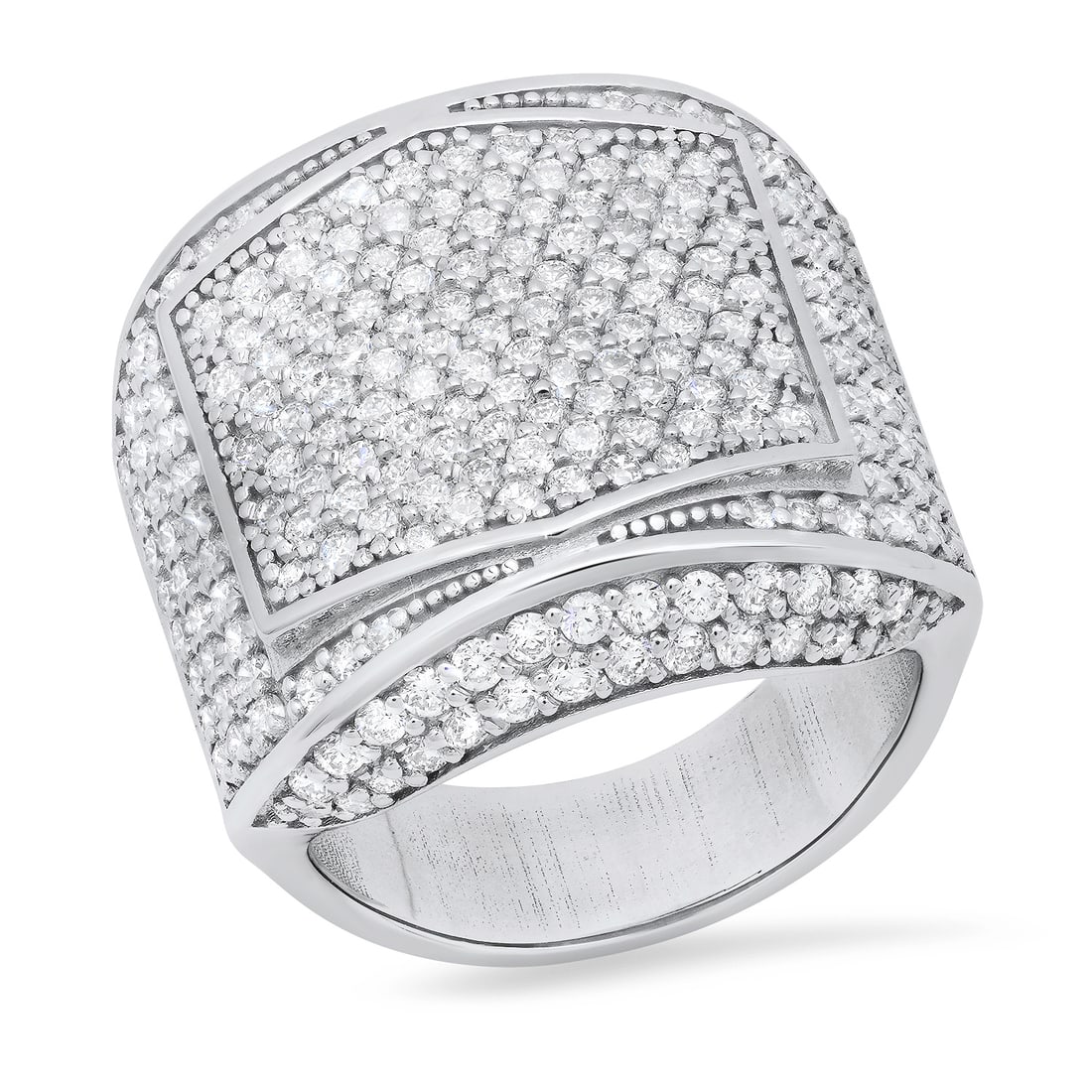 14K White Gold and 2.93ct Diamond Ring: Retail: $12,355.00 ****** 14K White Gold and 2.93ct Diamond Ring ****** Size: 7(we offer free resizing to winning bidders) / Metal: 14K White Gold / Total Item Weight: 11.7 Grams / Country Made: