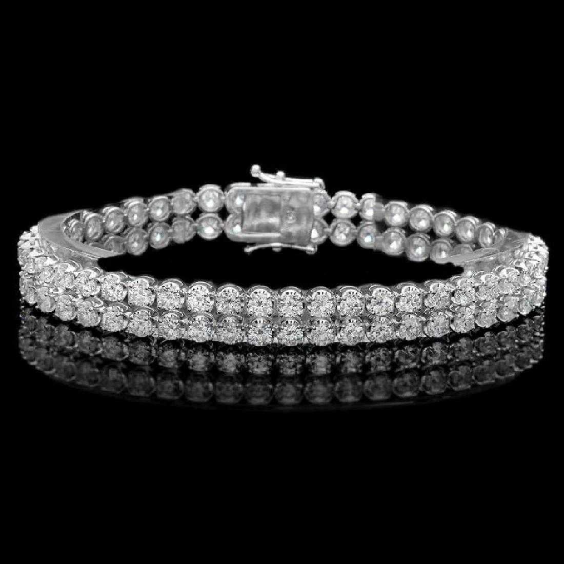 18K White Gold and 9.95ct Diamond Bracelet: Retail: $26,848.00 ****** 18K White Gold and 9.95ct Diamond Bracelet ****** Metal: 18K White Gold / Total Item Weight: 20.8 Grams / Country Made: United States / / Main Stone: Diamond / Carat Total We