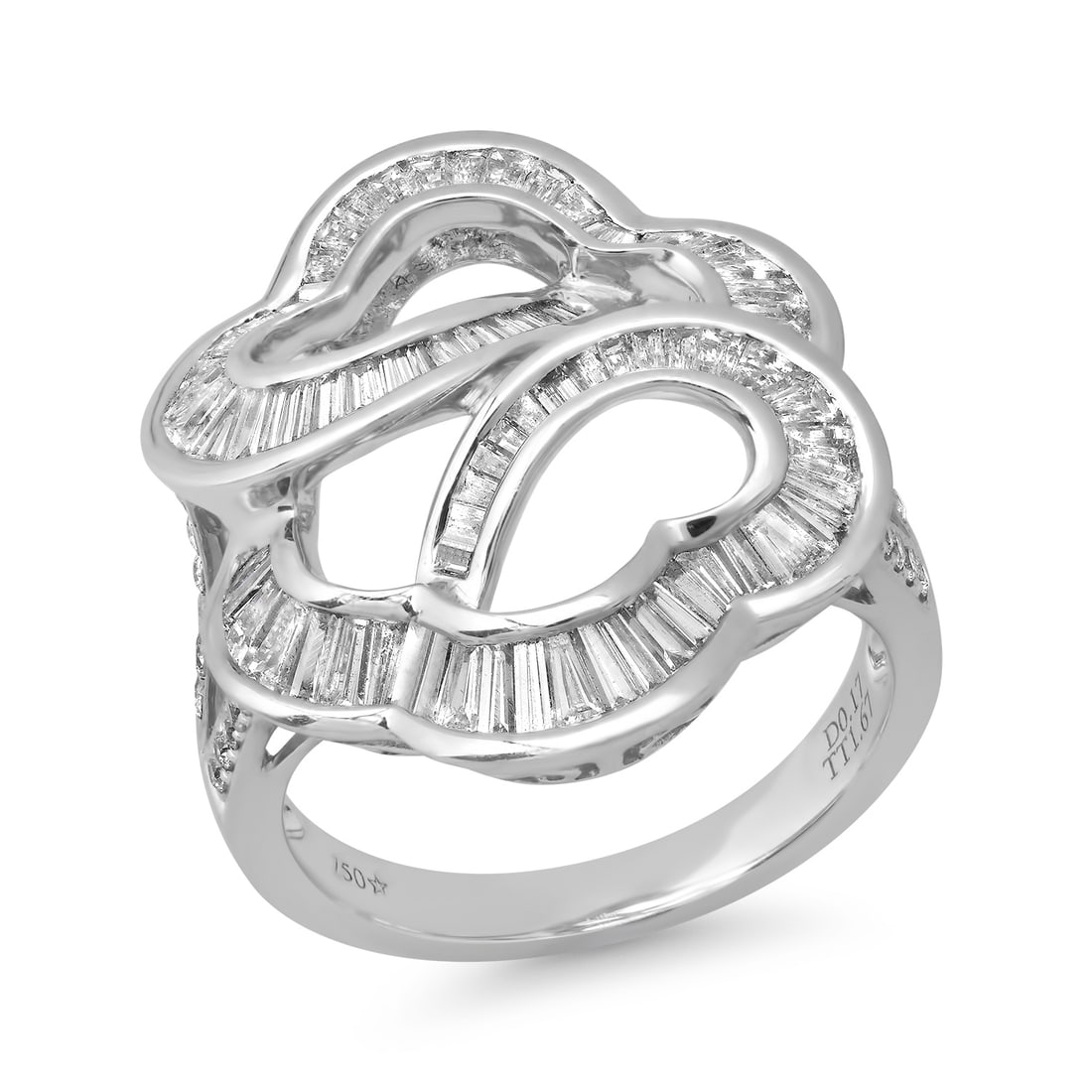 18K White Gold Setting with 1.84 Total Carat Weight Diamond Ladies Ring: Retail: $7,024.00 ****** 18K White Gold Setting with 1.84 Total Carat Weight Diamond Ladies Ring ****** Size: 7 (we offer free resizing to winning bidders) / Metal: 18K White Gold / Total Item Weight: