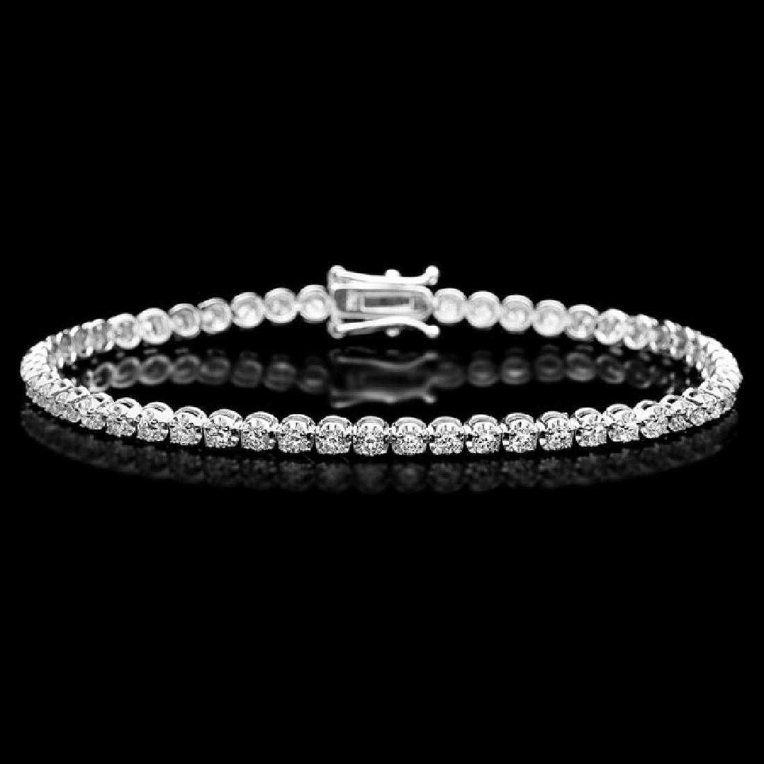 18K White Gold and 2.72ct Diamond Bracelet: Retail: $10,500.00 ****** 18K White Gold and 2.72ct Diamond Bracelet ****** Metal: 18K White Gold / Total Item Weight: 8.5 Grams / Country Made: United States / / Main Stone: Diamond / Carat Total Wei
