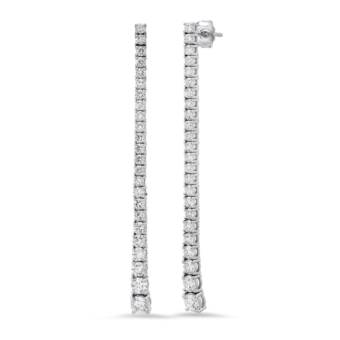 14K White Gold Settings with 3.16ct Diamond Earrings