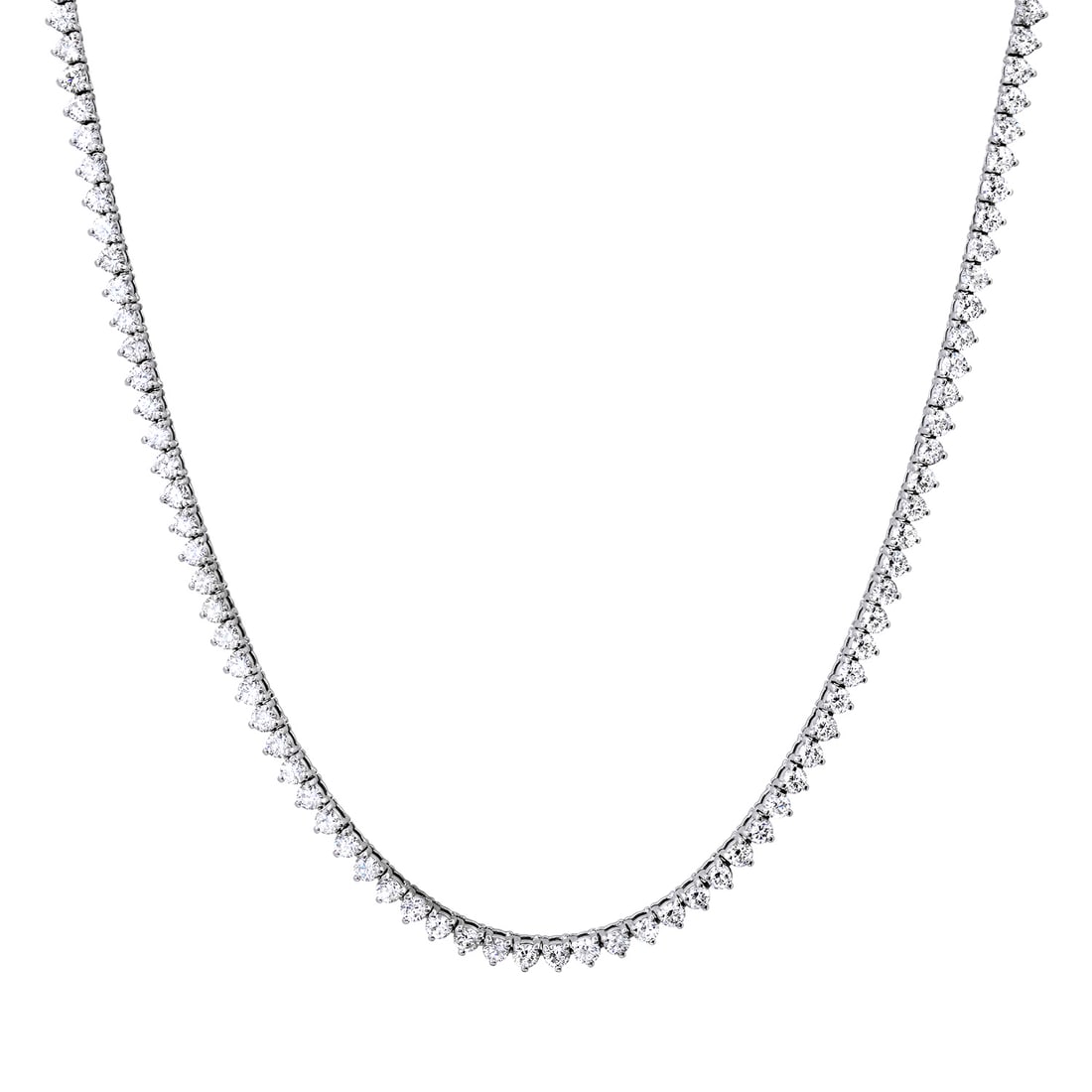 14K White Gold Setting with 9.66ct Diamond Necklace