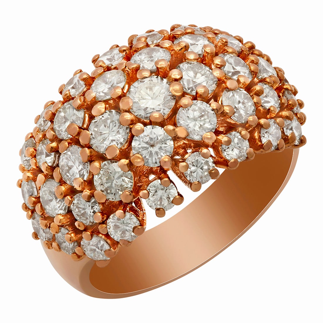 14k Rose Gold 3.49ct Diamond Ring: Retail: $13,105.00 ****** 14k Rose Gold 3.49ct Diamond Ring ****** Metal: 14K Rose Gold / Total Item Weight: 14.60 grams / Country Made: United States / / Main Stone: Diamond / Carat Total Weight: