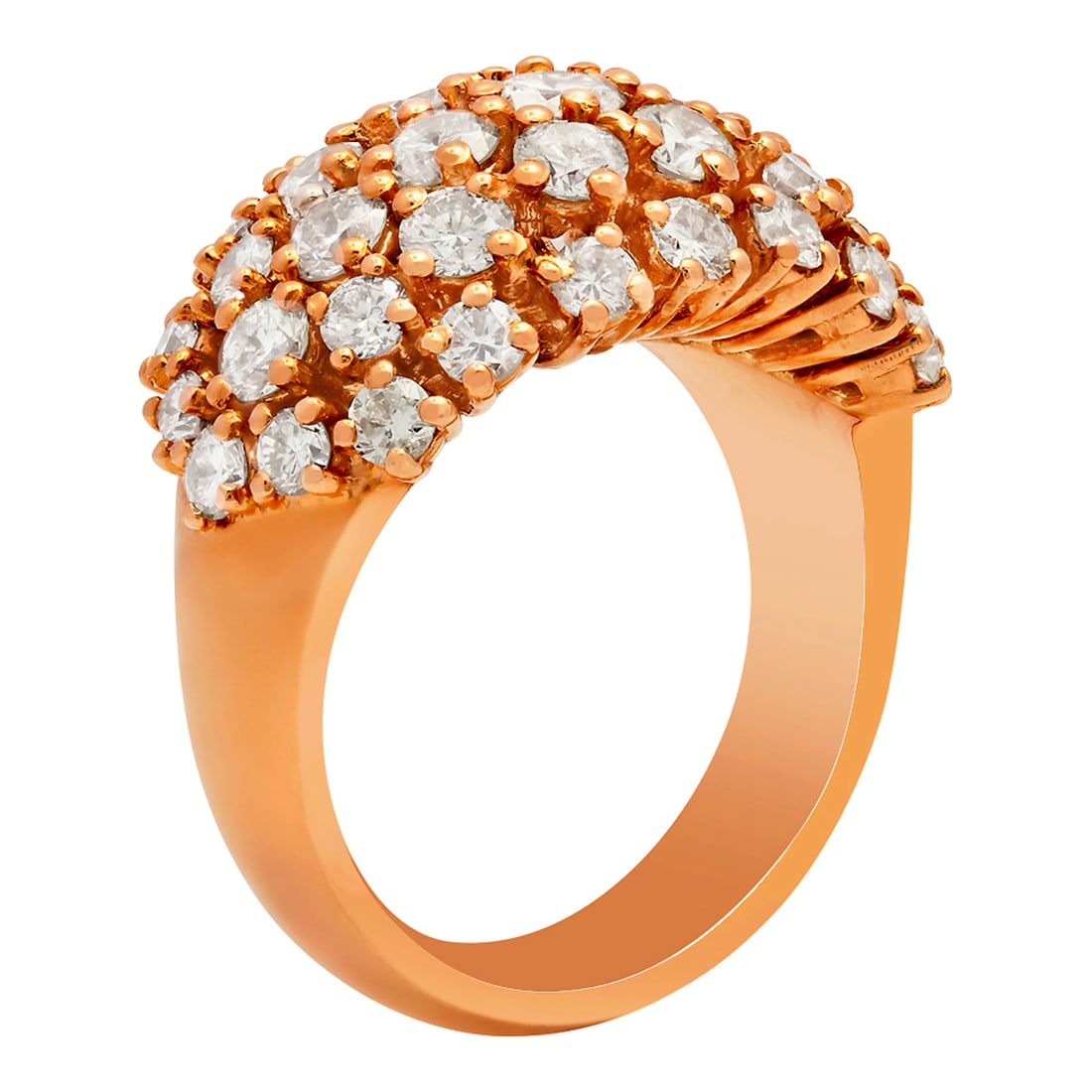 14k Rose Gold 3.49ct Diamond Ring - 2