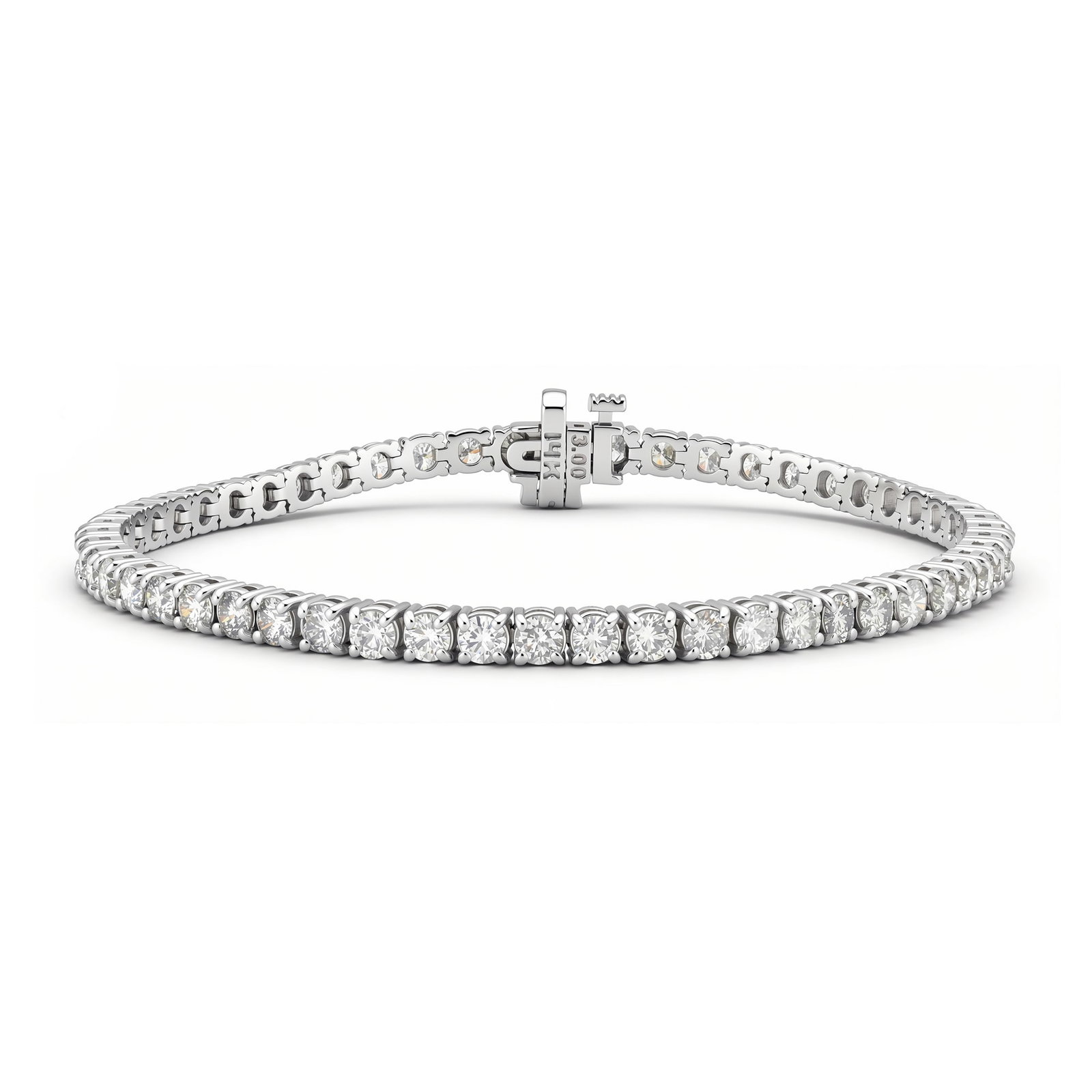 14K White Gold Ladies Bracelet with 5.35tcw Diamonds