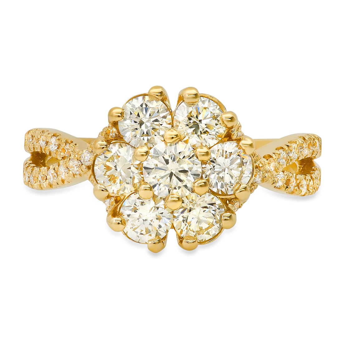 14K Yellow Gold Setting with 2.38ct Diamond Ring: Retail: $13,285.00 ****** 14K Yellow Gold Setting with 2.38ct Diamond Ring ****** Size: 7(we offer free resizing to winning bidders) / Metal: 14K Yellow Gold / Total Item Weight: 4.8 Grams / Country M