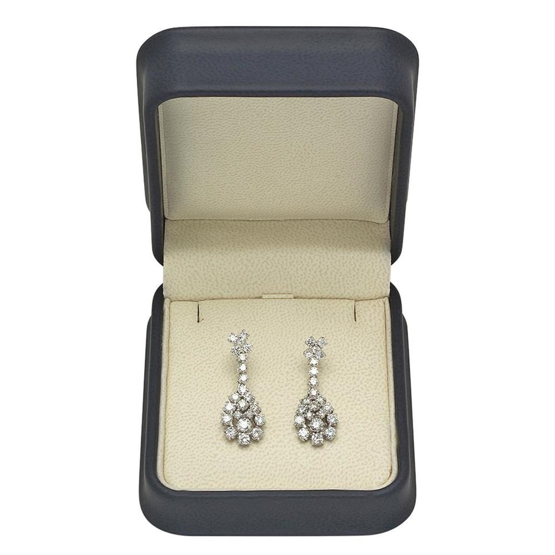 14K Gold 2.91ct Diamond Earrings - 2