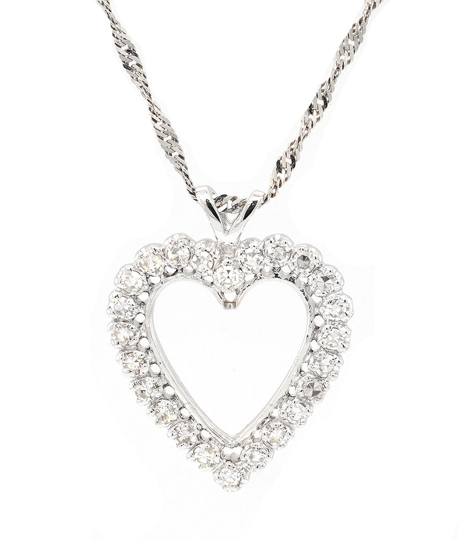 14K White Gold Ladies Pendant with 0.75tcw Diamonds
