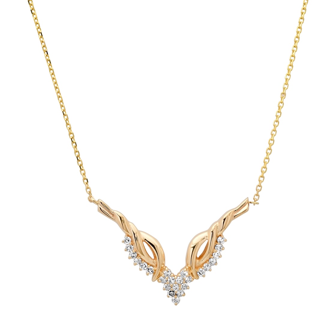 14K Yellow Gold Setting with 0.75ct Diamond Pendant