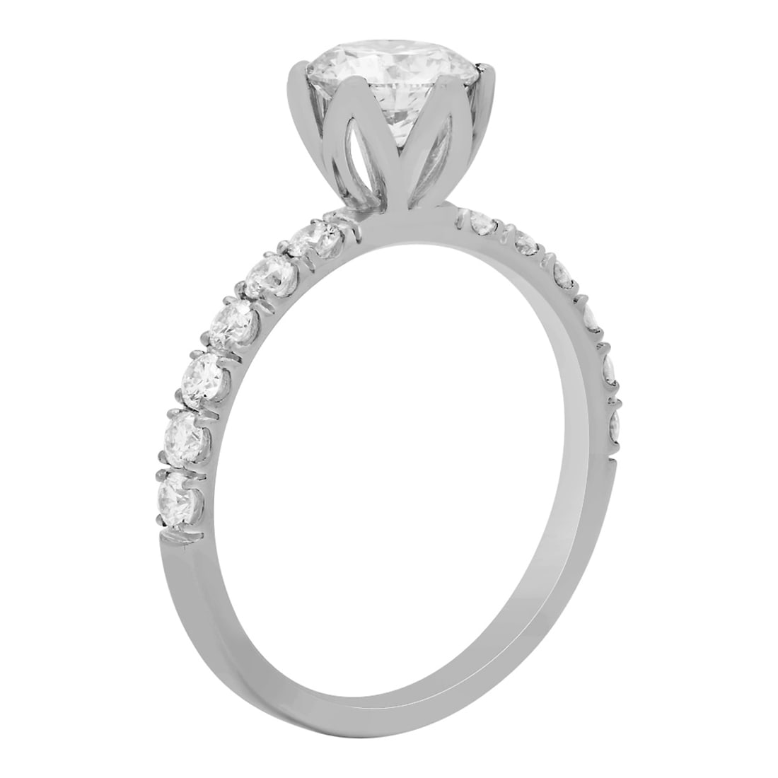 14k White Gold 1.05ct Diamond Ring - 2