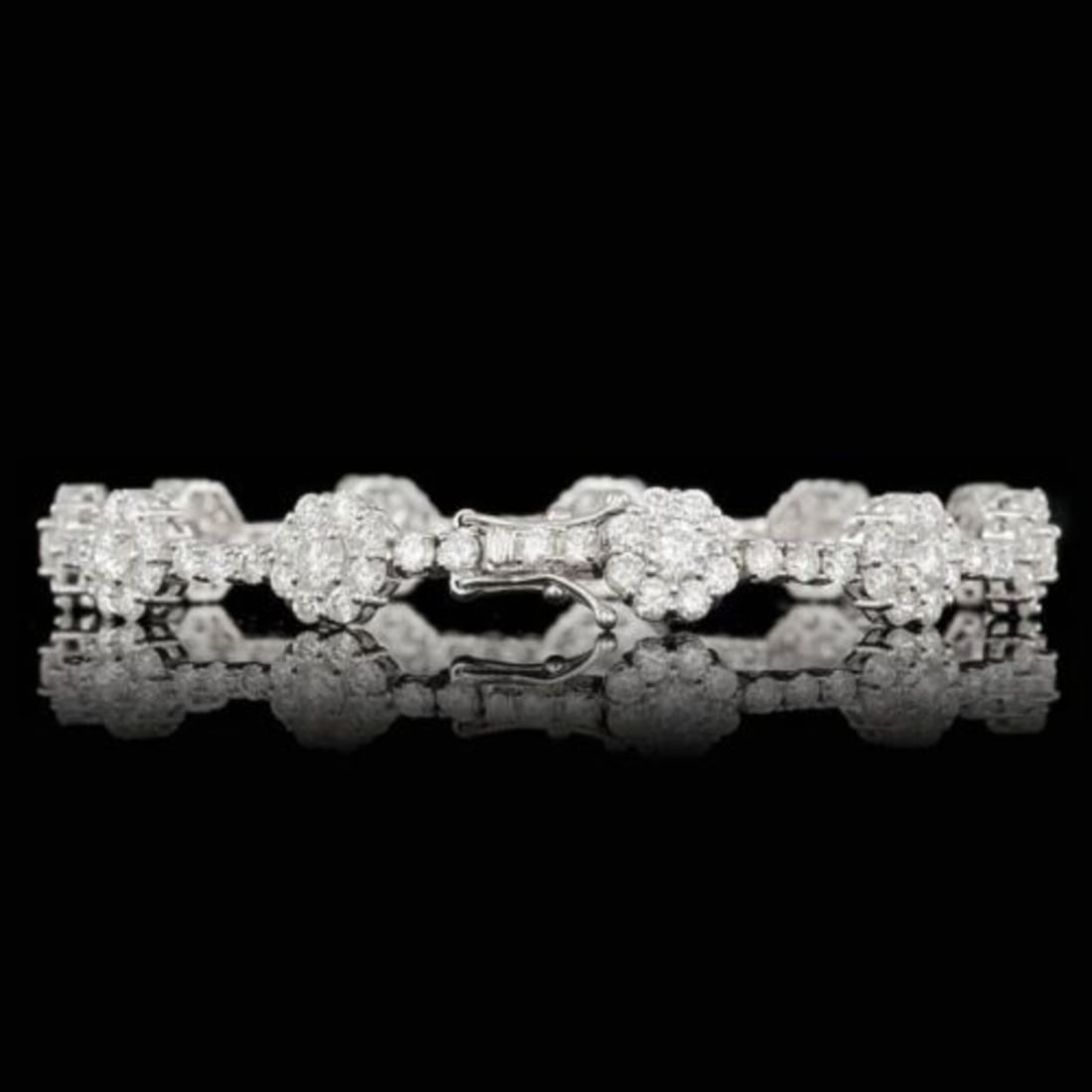 18k White Gold 9.38ct Diamond Bracelet - 3