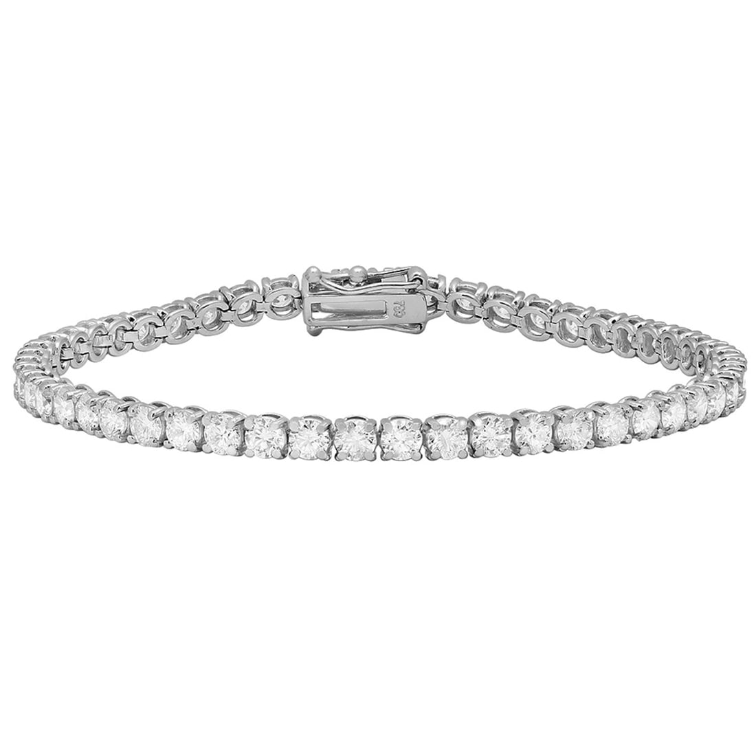 18k White Gold 6.65ct Diamond Bracelet: Retail: $16,650.00 ****** 18k White Gold 6.65ct Diamond Bracelet ****** Metal: 18K White Gold / Total Item Weight: 10.80 grams / Country Made: United States / / Main Stone: Diamond / Color: None /