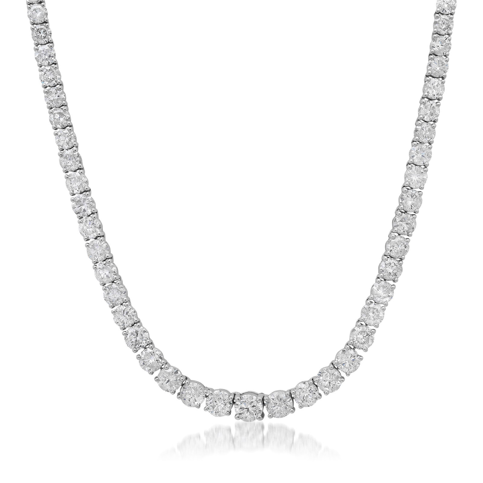 Platinum Ladies Necklace with 30.21tcw Diamonds: Retail: $147,520.00 ****** Platinum Ladies Necklace with 30.21tcw Diamonds ****** Size: 17.5 / Metal: Platinum / Total Item Weight: 48.1 Grams / Country Made: United States / / Main Stone: Diamod / Ca