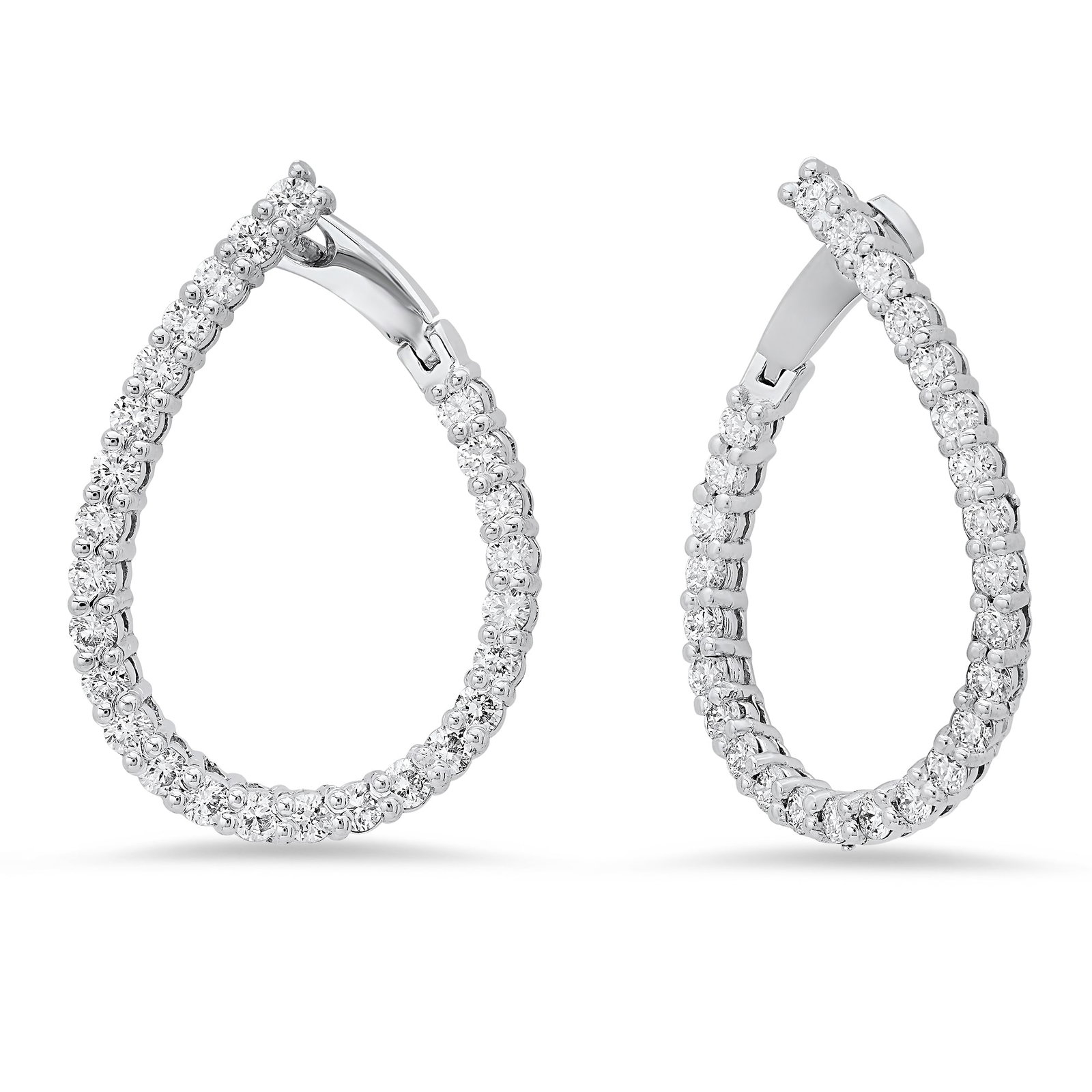 14K White Gold Setting with 2.50ct Diamond Earrings: Retail: $10,310.00 ****** 14K White Gold Setting with 2.50ct Diamond Earrings ****** Metal: 14K White Gold / Total Item Weight: 6.8 Grams / Country Made: United States / / Main Stone: Diamond / Carat 