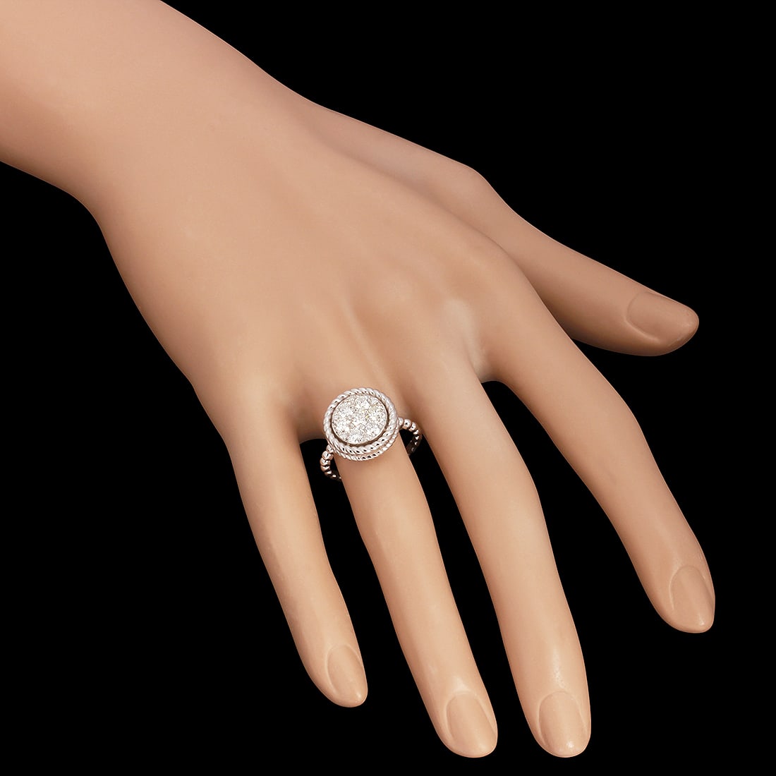 14k White Gold 1.09ct Diamond Ring - 4