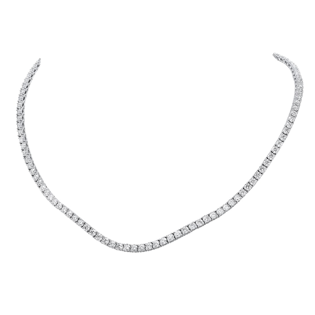 18K White Gold and 16.63ct Diamond Necklace: Retail: $76,122.00 ****** 18K White Gold and 16.63ct Diamond Necklace ****** Metal: 18K White Gold / Total Item Weight: 24 Grams / Country Made: United States / / Main Stone: Diamond / Carat Total