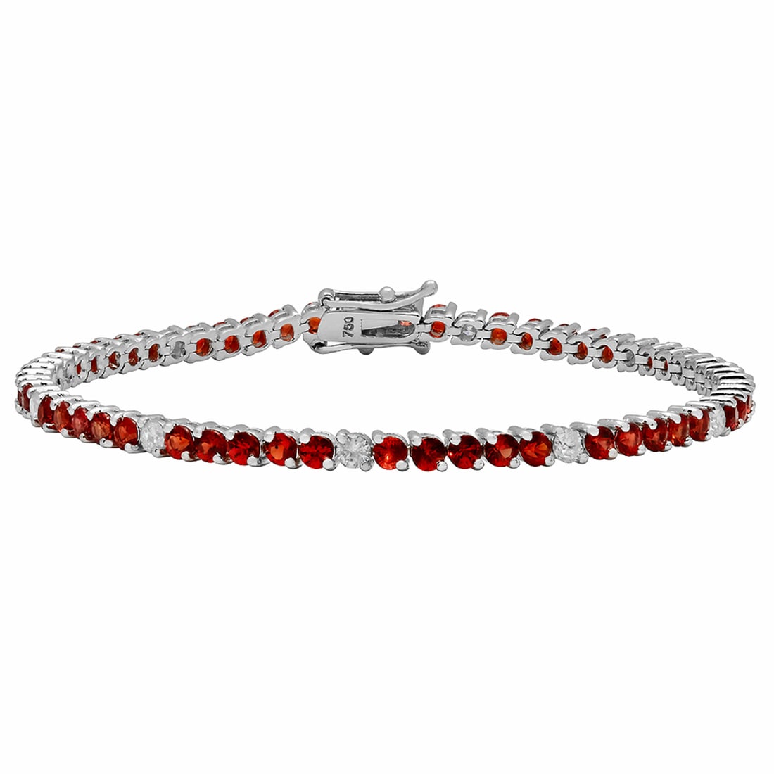 14k White Gold 6.21ct Sapphire 0.89ct Diamond Bracelet: Retail: $8,890.00 ****** 14k White Gold 6.21ct Sapphire 0.89ct Diamond Bracelet ****** Metal: 14K White Gold / Total Item Weight: 10.50 grams / Country Made: United States / / Main Stone: Sapphire /