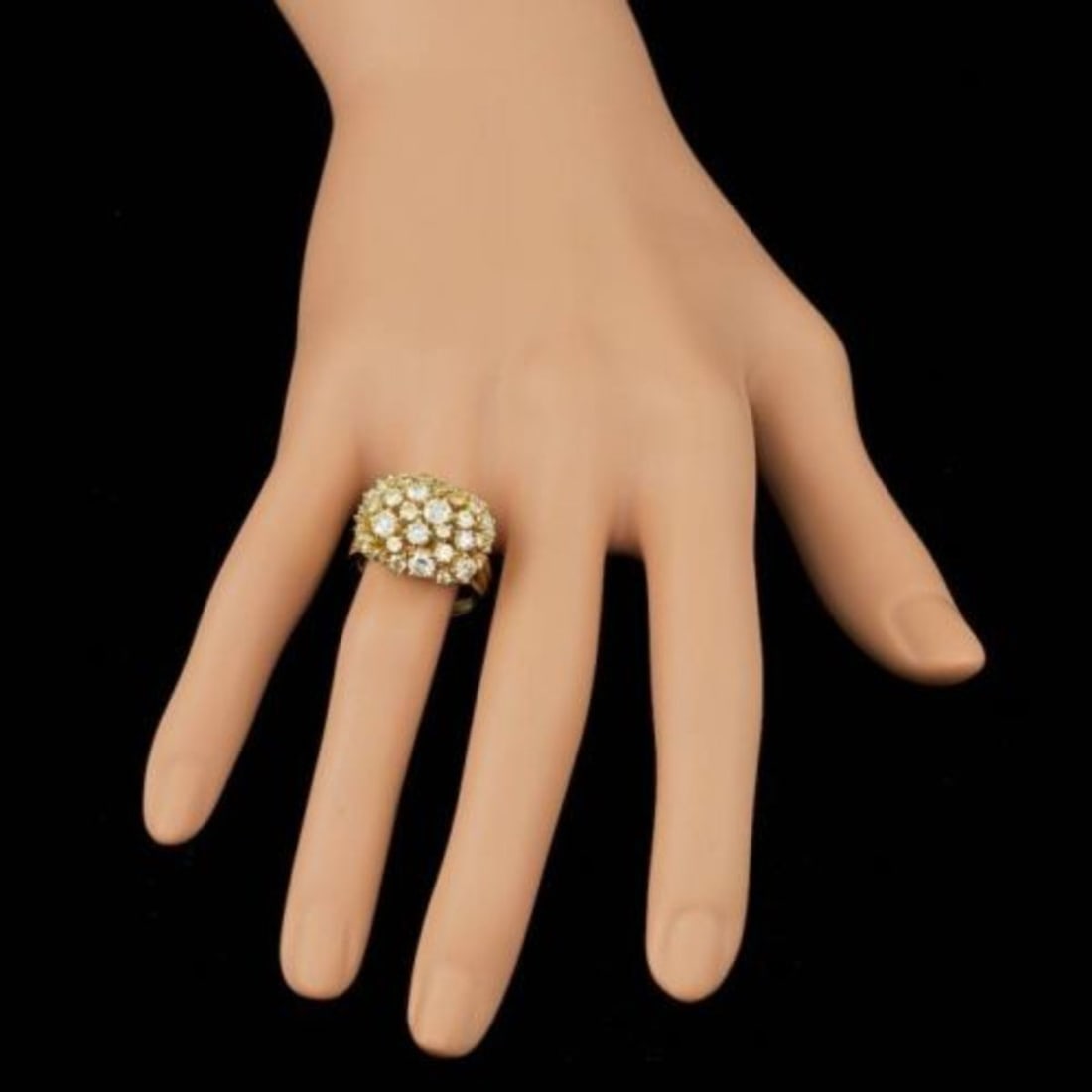 14K Yellow Gold 3.29ct Diamond Ring - 3
