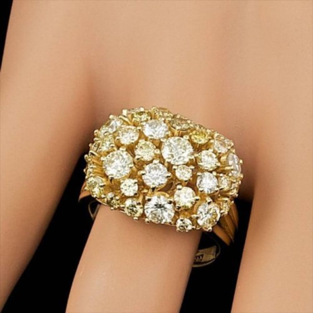 14K Yellow Gold 3.29ct Diamond Ring - 4