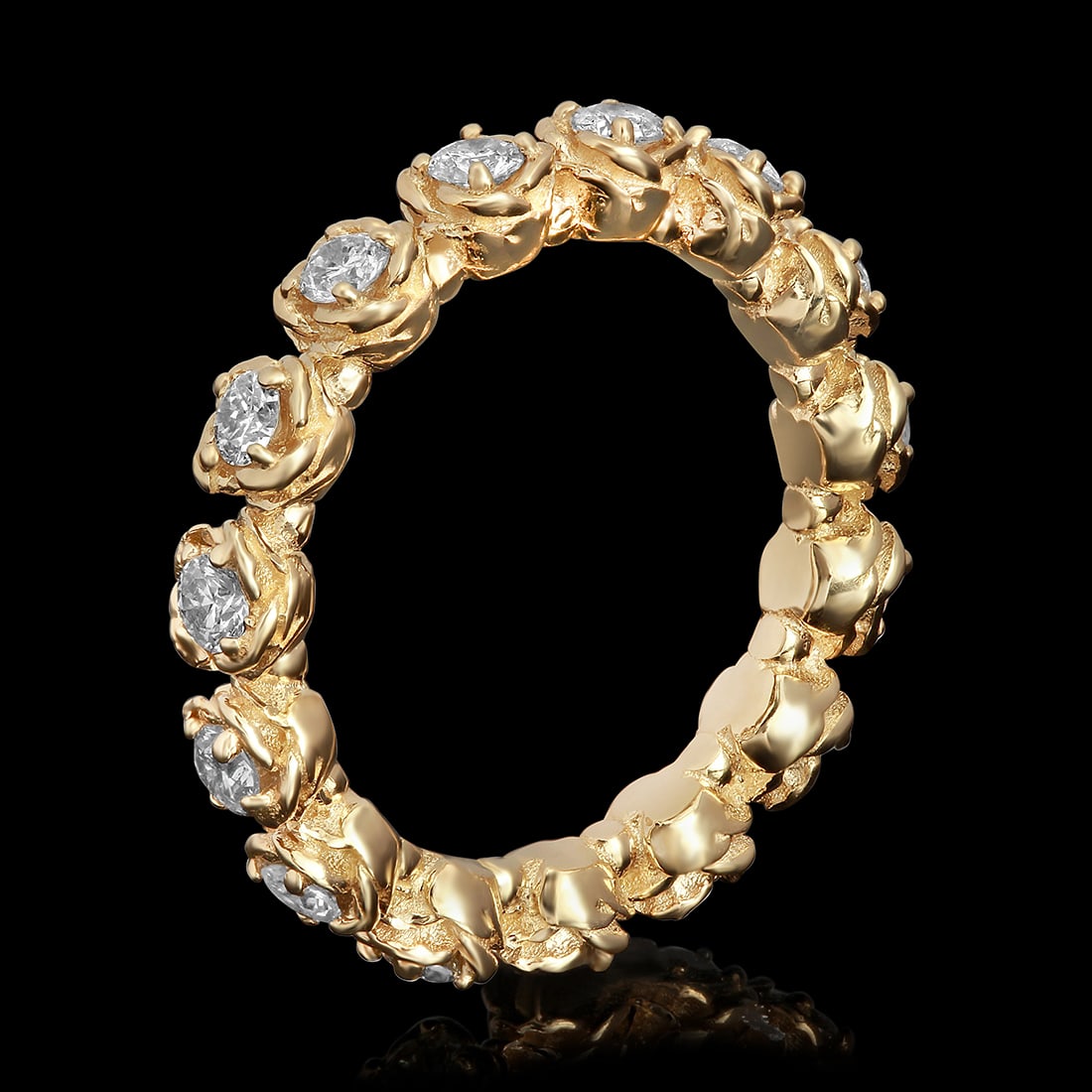 14k Yellow Gold 1.11ct Diamond Ring - 2